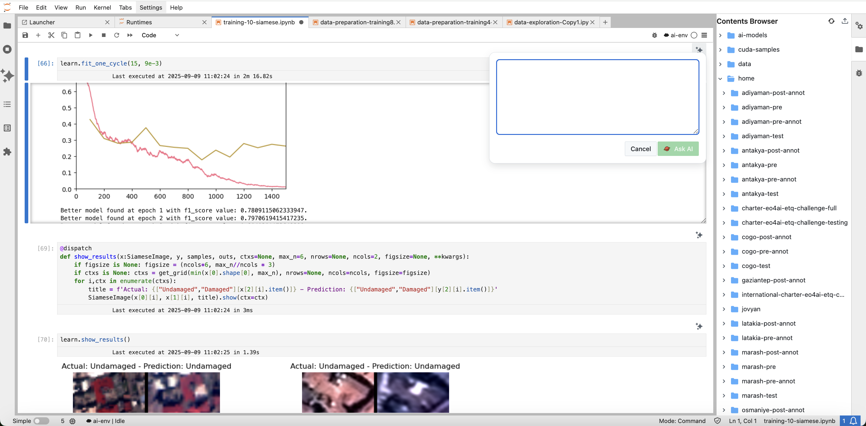 Notebook in JupyterLab using Datalayer Runtime