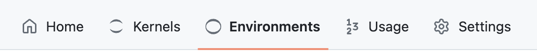 Environments Tab