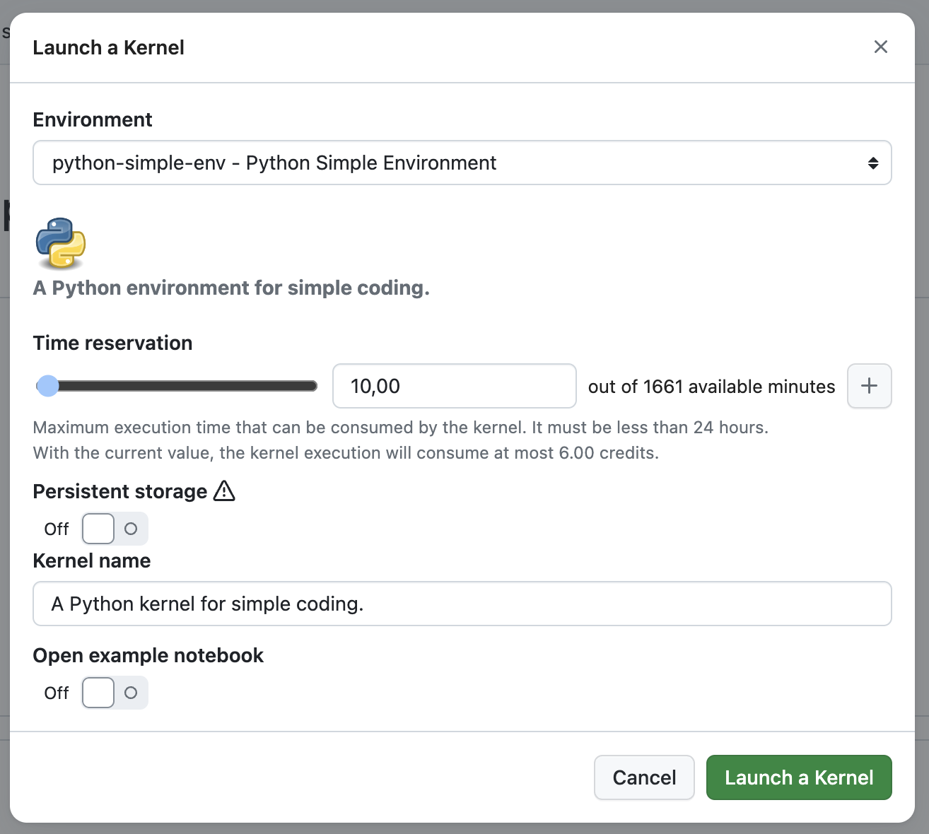 Remote kernel launcher